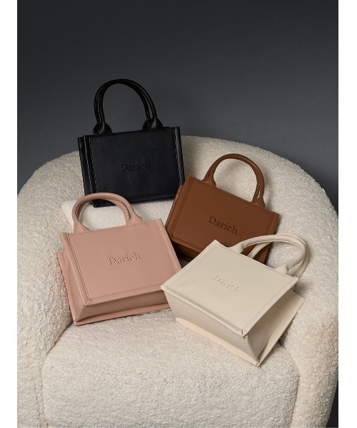 ロゴショルダーレザーミニトートバッグ（トートバッグ）｜Darich