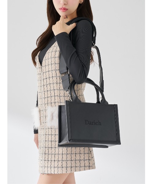 ロゴショルダーレザーミニトートバッグ（トートバッグ）｜Darich