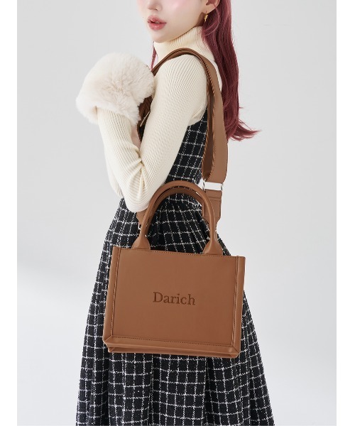 ロゴショルダーレザーミニトートバッグ（トートバッグ）｜Darich