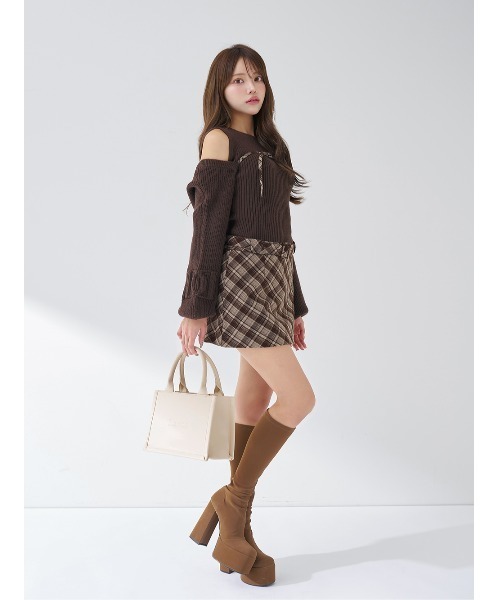 ロゴショルダーレザーミニトートバッグ（トートバッグ）｜Darich