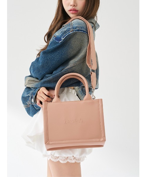 ロゴショルダーレザーミニトートバッグ（トートバッグ）｜Darich