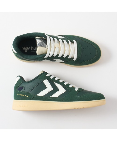 hummel（ヒュンメル）の「hummel/ヒュンメル ST. POWER PLAY SP（スニーカー・メンズ・ネイビー/グリーン・28cm/26.5cm/25.5cm/25cm/24cm/23cm/22.5cm/27cm）」の2枚目の写真