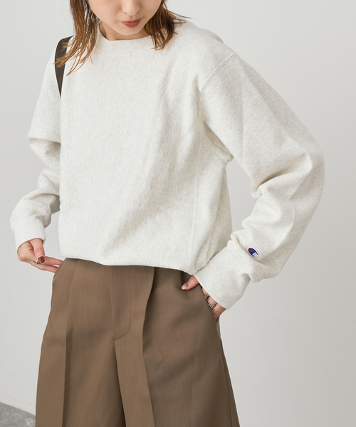 Spick & Span（スピックアンドスパン）の「Champion /チャンピオン REVERSE WEAVE クルーネックスウェット（スウェット・レディース・アイボリー/イエロー/ネイビー・MEDIUM）」の2枚目の写真