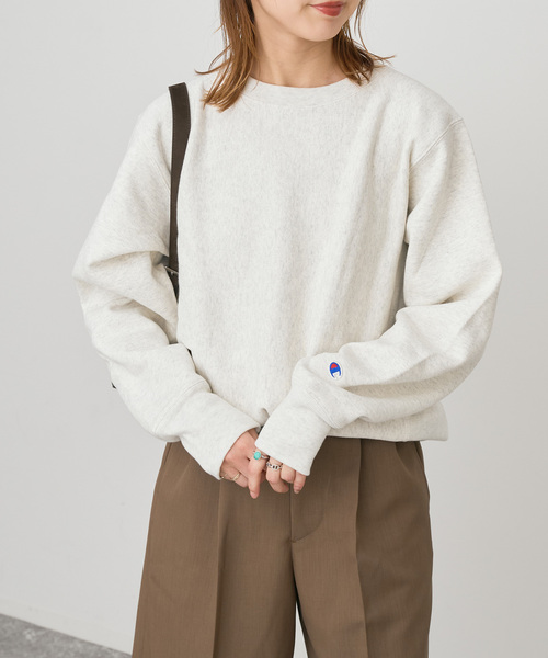 Spick & Span（スピックアンドスパン）の「Champion /チャンピオン REVERSE WEAVE クルーネックスウェット（スウェット・レディース・アイボリー/イエロー/ネイビー・MEDIUM）」の7枚目の写真