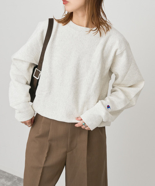 Spick & Span（スピックアンドスパン）の「Champion /チャンピオン REVERSE WEAVE クルーネックスウェット（スウェット・レディース・アイボリー/イエロー/ネイビー・MEDIUM）」の8枚目の写真