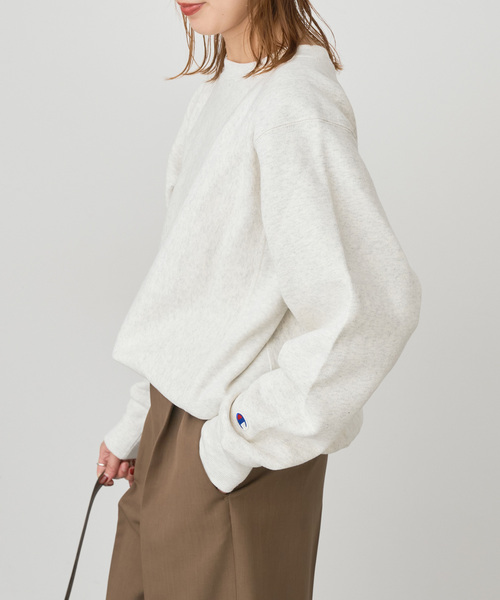 Spick & Span（スピックアンドスパン）の「Champion /チャンピオン REVERSE WEAVE クルーネックスウェット（スウェット・レディース・アイボリー/イエロー/ネイビー・MEDIUM）」の10枚目の写真