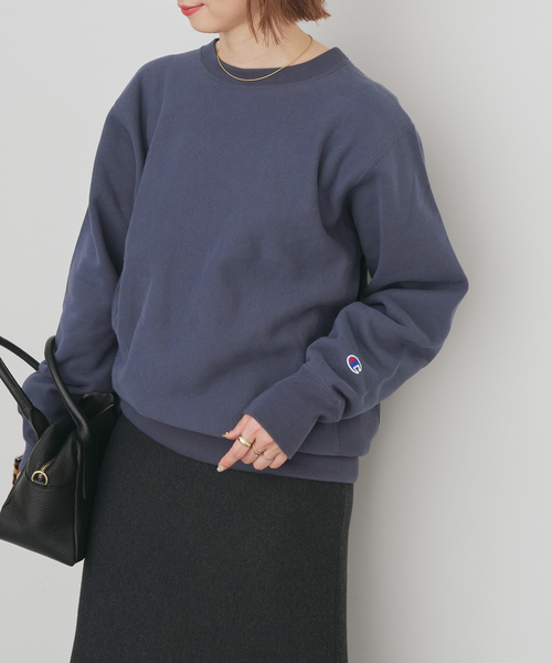 Spick & Span（スピックアンドスパン）の「Champion /チャンピオン REVERSE WEAVE クルーネックスウェット（スウェット・レディース・アイボリー/イエロー/ネイビー・MEDIUM）」の13枚目の写真