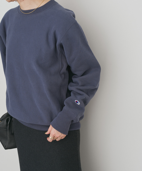 Spick & Span（スピックアンドスパン）の「Champion /チャンピオン REVERSE WEAVE クルーネックスウェット（スウェット・レディース・アイボリー/イエロー/ネイビー・MEDIUM）」の14枚目の写真