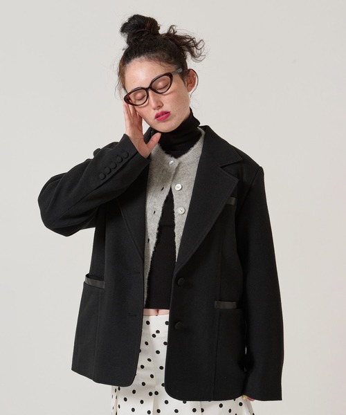 TINA：JOJUN（ティーナジョジュン）の「オーバーサイズ テーラード ジャケット TINA：JOJUN（テーラードジャケット・レディース・ブラウン/ブラック・M）」の10枚目の写真