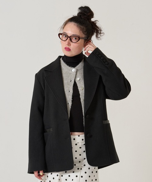 TINA：JOJUN（ティーナジョジュン）の「オーバーサイズ テーラード ジャケット TINA：JOJUN（テーラードジャケット・レディース・ブラウン/ブラック・M）」の11枚目の写真