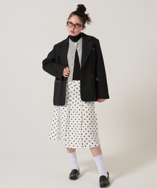 TINA：JOJUN（ティーナジョジュン）の「オーバーサイズ テーラード ジャケット TINA：JOJUN（テーラードジャケット・レディース・ブラウン/ブラック・M）」の14枚目の写真