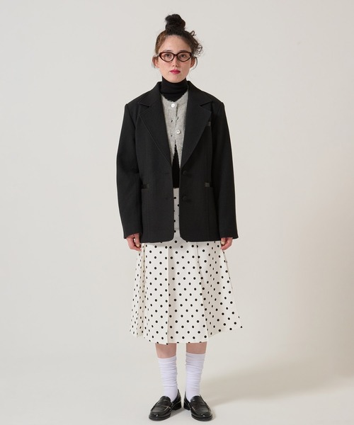 TINA：JOJUN（ティーナジョジュン）の「オーバーサイズ テーラード ジャケット TINA：JOJUN（テーラードジャケット・レディース・ブラウン/ブラック・M）」の20枚目の写真