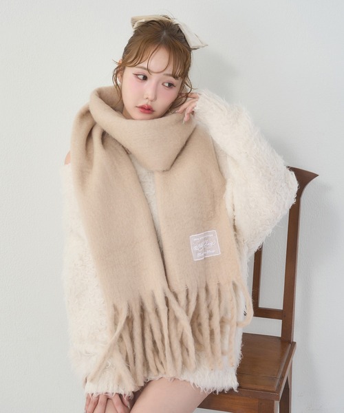 one after another NICE CLAUP（ワンアフターアナザーナイスクラップ）の「ブークレマフラー（マフラー・レディース・グレー/サックスブルー/アイボリー/ピンク/ベージュ・FREE）」の17枚目の写真