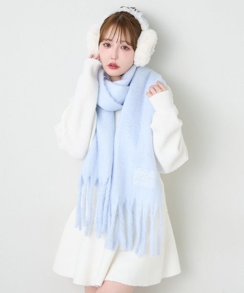 one after another NICE CLAUP（ワンアフターアナザーナイスクラップ）の「ブークレマフラー（マフラー・レディース・グレー/サックスブルー/アイボリー/ピンク/ベージュ・FREE）」の20枚目の写真