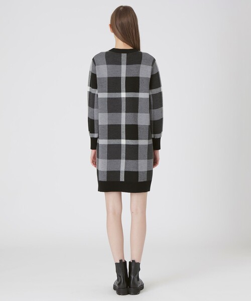 クレストブリッジチェックウーリージャカードドレス（ワンピース