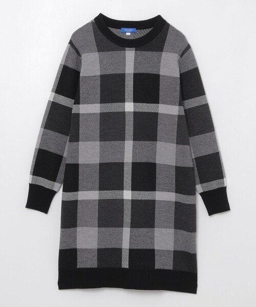 クレストブリッジチェックウーリージャカードドレス（ワンピース