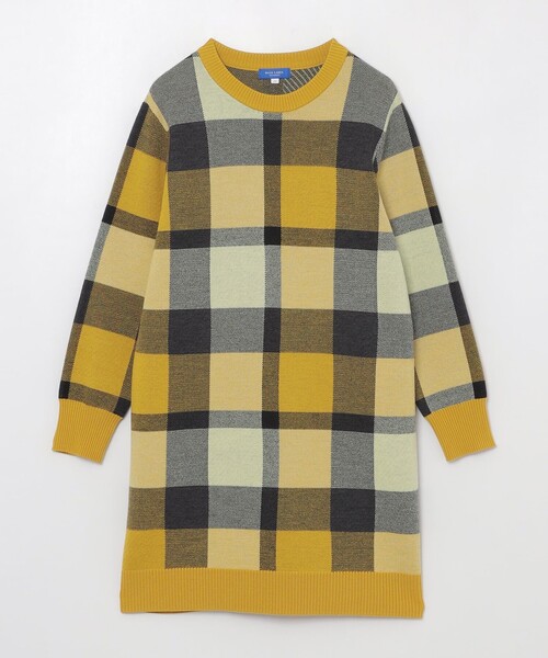クレストブリッジチェックウーリージャカードドレス（ワンピース