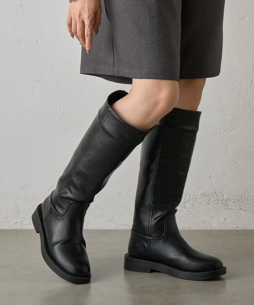 COLONY 2139（コロニートゥーワンスリーナイン）の「ロングブーツ（ブーツ・レディース・ブラック/ブラウン・MEDIUM/LARGE）」の4枚目の写真