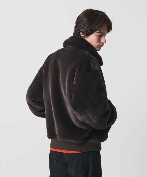 MONKEY TIME（モンキータイム）の「ファーライク ミリタリー ブルゾン（ブルゾン・メンズ・ダークブラウン/ブラック・S/M/L/XL）」の5枚目の写真