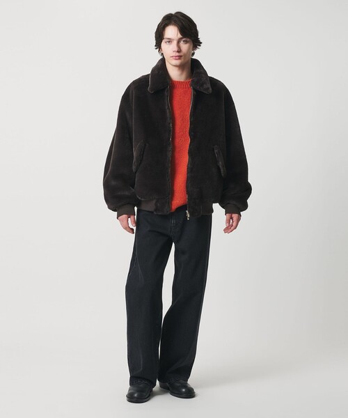 MONKEY TIME（モンキータイム）の「ファーライク ミリタリー ブルゾン（ブルゾン・メンズ・ダークブラウン/ブラック・S/M/L/XL）」の7枚目の写真