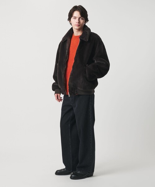 MONKEY TIME（モンキータイム）の「ファーライク ミリタリー ブルゾン（ブルゾン・メンズ・ダークブラウン/ブラック・S/M/L/XL）」の8枚目の写真