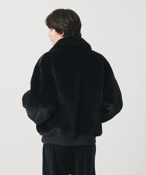 MONKEY TIME（モンキータイム）の「ファーライク ミリタリー ブルゾン（ブルゾン・メンズ・ダークブラウン/ブラック・S/M/L/XL）」の11枚目の写真