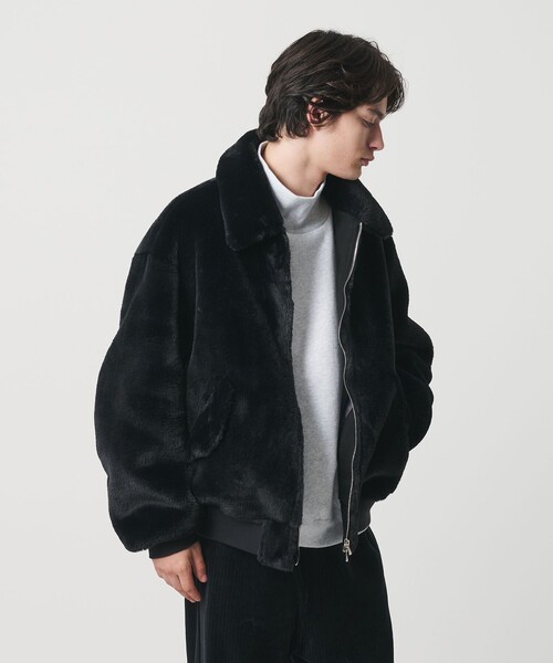 MONKEY TIME（モンキータイム）の「ファーライク ミリタリー ブルゾン（ブルゾン・メンズ・ダークブラウン/ブラック・S/M/L/XL）」の12枚目の写真