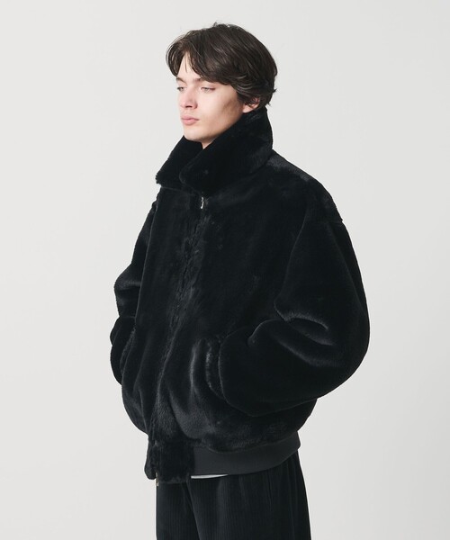 MONKEY TIME（モンキータイム）の「ファーライク ミリタリー ブルゾン（ブルゾン・メンズ・ダークブラウン/ブラック・S/M/L/XL）」の14枚目の写真