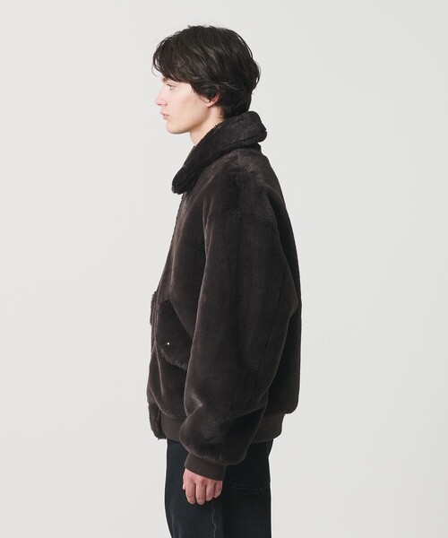 MONKEY TIME（モンキータイム）の「ファーライク ミリタリー ブルゾン（ブルゾン・メンズ・ダークブラウン/ブラック・S/M/L/XL）」の19枚目の写真