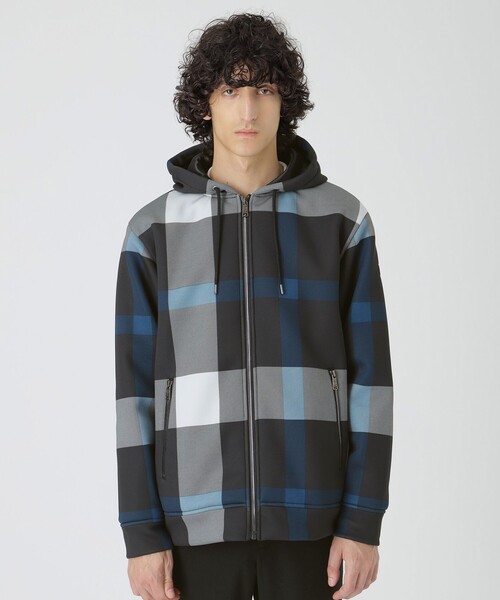 セール】エアリークレストブリッジチェックパデッドパーカー（パーカー