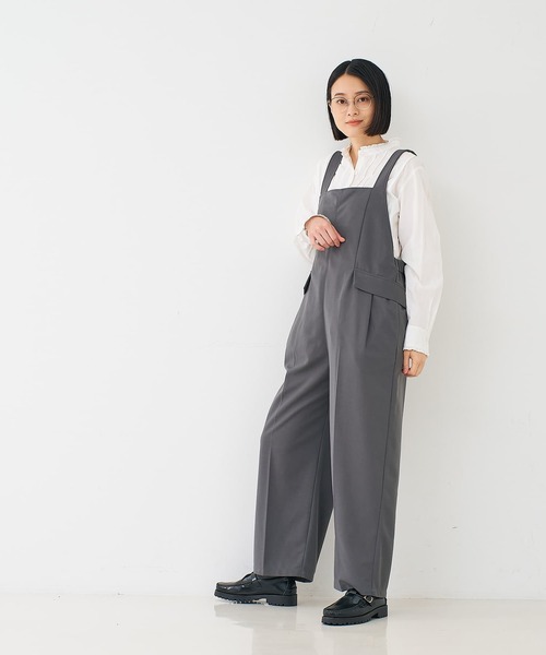 collex（コレックス）の「カットサロペット（サロペット/オーバーオール・レディース・グレー/ブラック・フリー）」の4枚目の写真