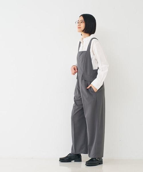 collex（コレックス）の「カットサロペット（サロペット/オーバーオール・レディース・グレー/ブラック・フリー）」の5枚目の写真