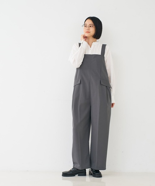 collex（コレックス）の「カットサロペット（サロペット/オーバーオール・レディース・グレー/ブラック・フリー）」の6枚目の写真