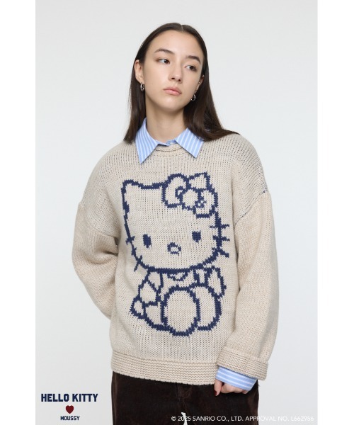 MOUSSY(マウジー)の「HELLO KITTY CHUNKY セーター(ニット/セーター・レディース・アイボリー/マジェンタ/ライトブラック・FREE)」の18枚目の写真