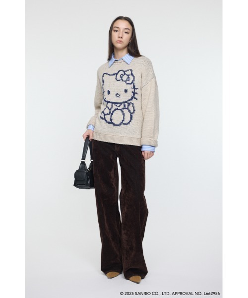 MOUSSY(マウジー)の「HELLO KITTY CHUNKY セーター(ニット/セーター・レディース・アイボリー/マジェンタ/ライトブラック・FREE)」の20枚目の写真