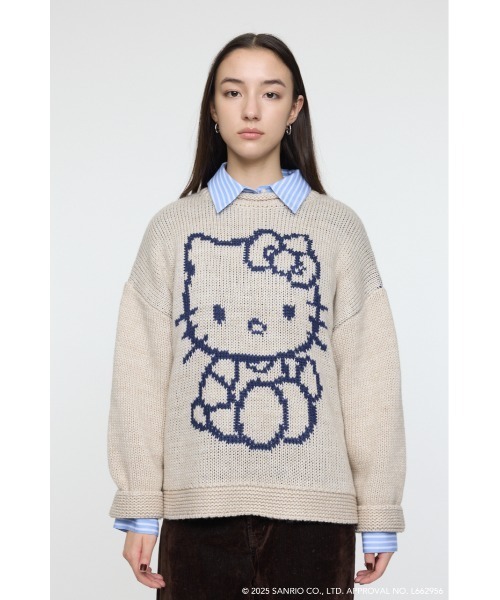 MOUSSY(マウジー)の「HELLO KITTY CHUNKY セーター(ニット/セーター・レディース・アイボリー/マジェンタ/ライトブラック・FREE)」の21枚目の写真