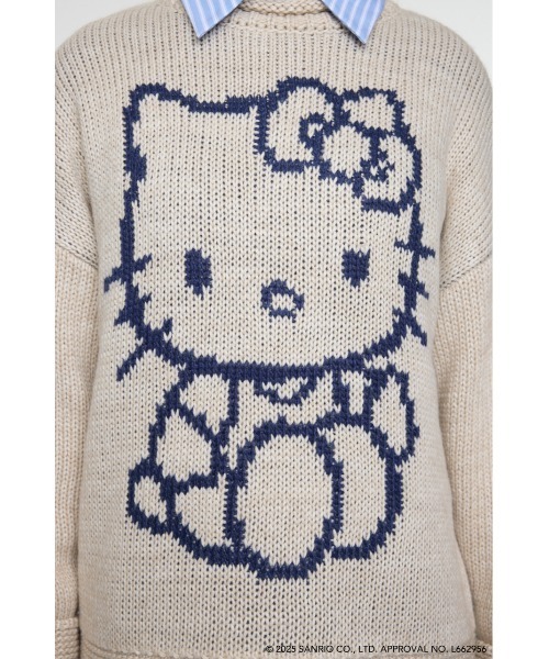 MOUSSY(マウジー)の「HELLO KITTY CHUNKY セーター(ニット/セーター・レディース・アイボリー/マジェンタ/ライトブラック・FREE)」の4枚目の写真