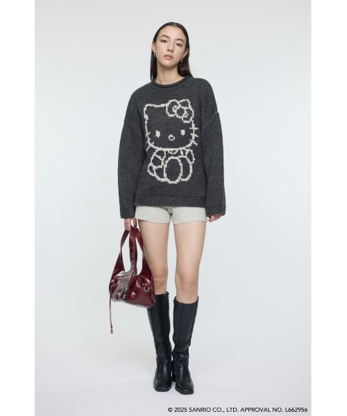MOUSSY(マウジー)の「HELLO KITTY CHUNKY セーター(ニット/セーター・レディース・アイボリー/マジェンタ/ライトブラック・FREE)」の10枚目の写真