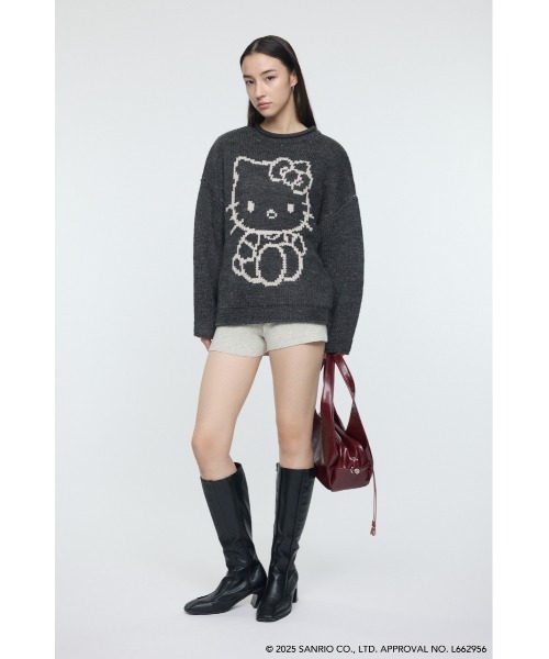 MOUSSY(マウジー)の「HELLO KITTY CHUNKY セーター(ニット/セーター・レディース・アイボリー/マジェンタ/ライトブラック・FREE)」の11枚目の写真