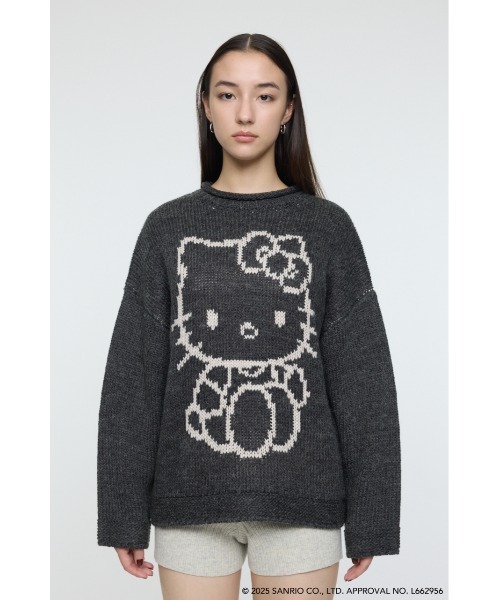 MOUSSY(マウジー)の「HELLO KITTY CHUNKY セーター(ニット/セーター・レディース・アイボリー/マジェンタ/ライトブラック・FREE)」の13枚目の写真