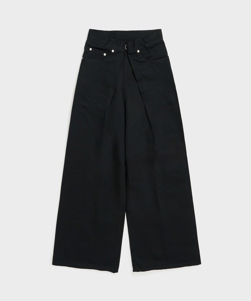 STUDIOUS（ステュディオス）の「【JOHN LAWRENCE SULLIVAN/ジョンローレンスサリバン】RIGID DENIM WIDE PANTS (SHORT LENGTH)リジッドワイドデニムパンツ（デニムパンツ・レディース・ブラック/ブラック系その他・XS/S/M）」の10枚目の写真