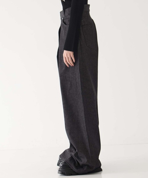 STUDIOUS（ステュディオス）の「【JOHN LAWRENCE SULLIVAN/ジョンローレンスサリバン】RIGID DENIM WIDE PANTS (SHORT LENGTH)リジッドワイドデニムパンツ（デニムパンツ・レディース・ブラック/ブラック系その他・XS/S/M）」の15枚目の写真