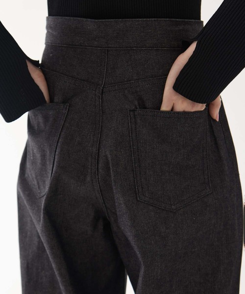 STUDIOUS（ステュディオス）の「【JOHN LAWRENCE SULLIVAN/ジョンローレンスサリバン】RIGID DENIM WIDE PANTS (SHORT LENGTH)リジッドワイドデニムパンツ（デニムパンツ・レディース・ブラック/ブラック系その他・XS/S/M）」の20枚目の写真