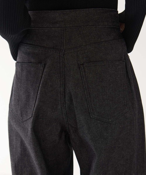 STUDIOUS（ステュディオス）の「【JOHN LAWRENCE SULLIVAN/ジョンローレンスサリバン】RIGID DENIM WIDE PANTS (SHORT LENGTH)リジッドワイドデニムパンツ（デニムパンツ・レディース・ブラック/ブラック系その他・XS/S/M）」の21枚目の写真