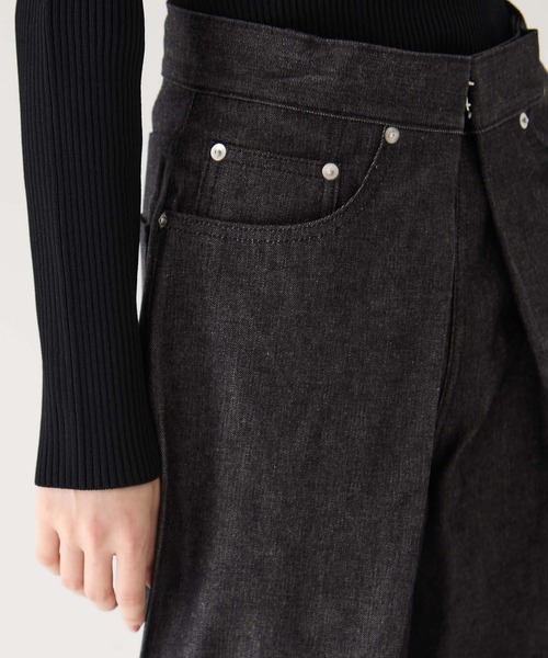 STUDIOUS（ステュディオス）の「【JOHN LAWRENCE SULLIVAN/ジョンローレンスサリバン】RIGID DENIM WIDE PANTS (SHORT LENGTH)リジッドワイドデニムパンツ（デニムパンツ・レディース・ブラック/ブラック系その他・XS/S/M）」の18枚目の写真