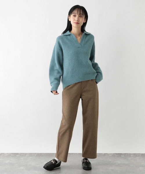 FOUND GOOD（ファウンドグッド）の「ジャガードストレートP（その他パンツ・レディース・ブラウン系5/グレー系/グレー系9/アイボリー/ブラック/グレー系8・S/M/L）」の12枚目の写真