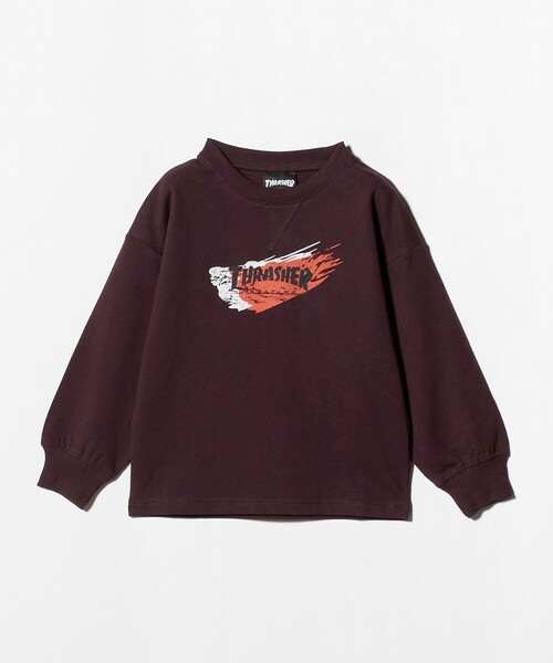 THRASHER(スラッシャー)の「【別注】<THRASHER>プリントスウェット / トレーナー / キッズ 100cm-130cm(スウェット・キッズ・ライトブルー/ワイン/ブラック・S(120-130cm)/XS(100-110cm))」の3枚目の写真