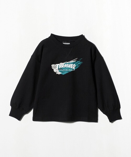 THRASHER(スラッシャー)の「【別注】<THRASHER>プリントスウェット / トレーナー / キッズ 100cm-130cm(スウェット・キッズ・ライトブルー/ワイン/ブラック・S(120-130cm)/XS(100-110cm))」の2枚目の写真