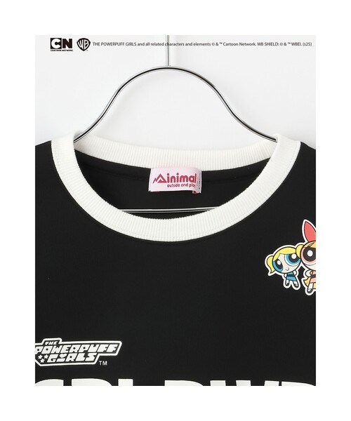 minimal（ミニマル）の「【防汚加工】【パワーパフ ガールズ】ポンチロゴクルー（Tシャツ/カットソー・キッズ・オフホワイト/マジェンタ/ブラック・100cm/120cm/140cm/110cm/130cm）」の5枚目の写真
