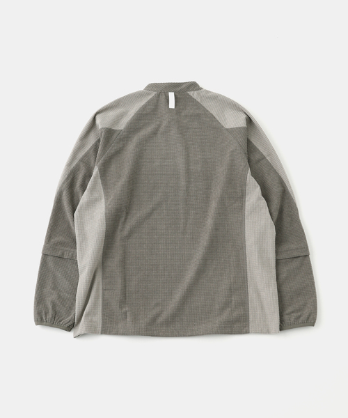 NOMANUAL（NOMANUAL）の「NOMANUAL/ノーマニュアル HEAVY WAFFLE LONG SLEEVE TEE（Tシャツ/カットソー・メンズ・グレー/チャコールグレー・LARGE/MEDIUM）」の3枚目の写真